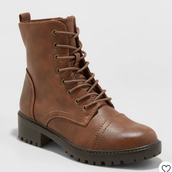 Universal Thread Shoes - Universal Thread Kamryn Combat Boots Brown Sz 8